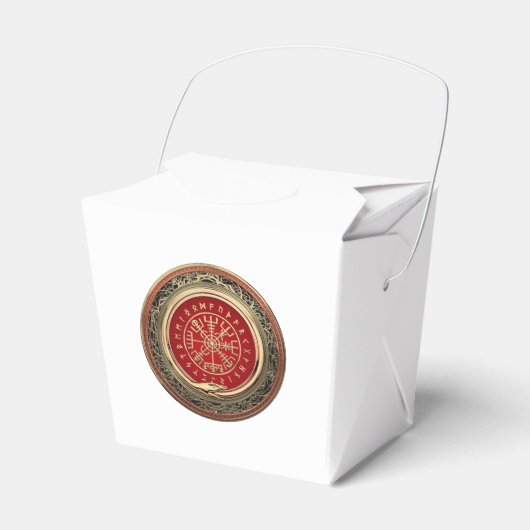 [210] Vegvisir - Viking Gold Magic Runass Bedankdoosjes (Voorkant Zijde)