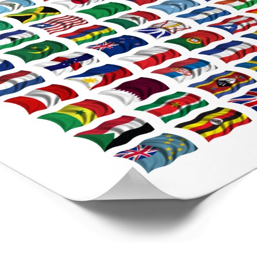 210 Vlaggen van de wereld - Poster (Hoek)