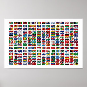 210 Vlaggen van de wereld - Poster