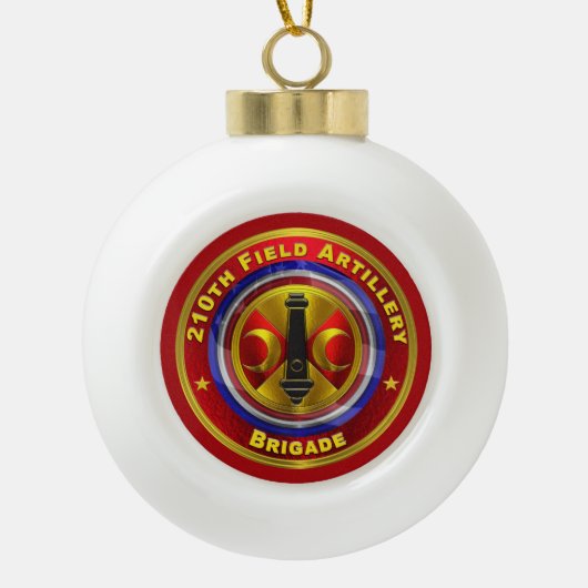210e veldartillerijbrigade keramische bal ornament (Voorkant)