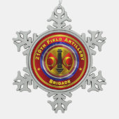 210e veldartillerijbrigade tin sneeuwvlok ornament (Voorkant)