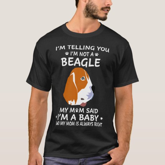 211 Ik zeg u dat ik geen Beagle ben T-shirt (Voorkant)
