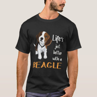 212 Het leven is beter met een Beagle T-shirt