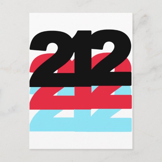 212 Netnummer Briefkaart (Voorkant)