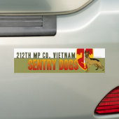 212e MP Co. Vietnam - Sentry-honden Bumpersticker (Op auto)