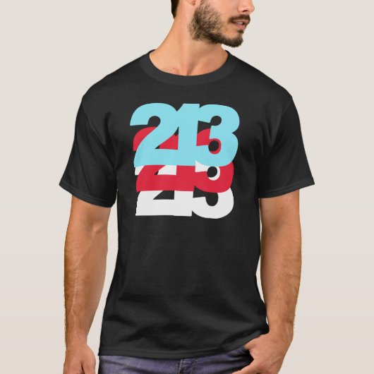 213 Gebiedscode T-shirt (Voorkant)