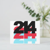 214 Gebiedscode Briefkaart (Staand voorkant)