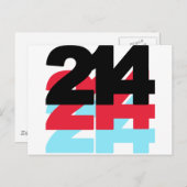 214 Gebiedscode Briefkaart (Voorkant / Achterkant)