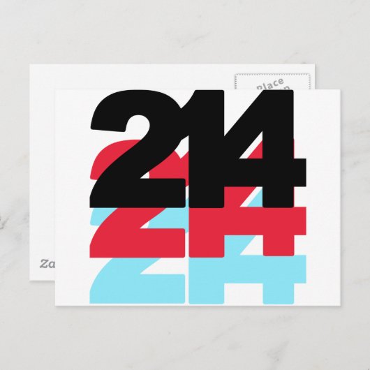 214 Gebiedscode Briefkaart (Voorkant / Achterkant)