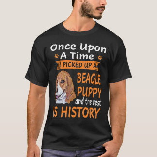 219 Eens Op Een Tijd Beagle Puppy T-shirt