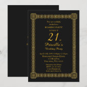 21.000, Birthday Party, Gastby Style, Black Gold v Kaart (Voorkant / Achterkant)