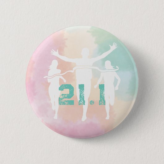 21.1 Marathon Runner cadeau Ronde Button 5,7 Cm (Voorkant)