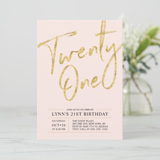 21 | 21e uitnodiging van de partij Gold (Staand voorkant)