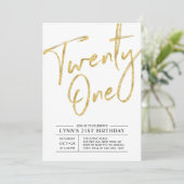 21 | 21e uitnodiging van de partij Gold (Staand voorkant)