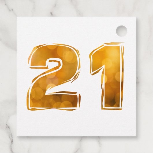 21 21st Geburtstag Bedankjes Labels (Achterkant)