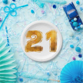 21 21st Geburtstag Papieren Bordje (Feest)