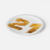 21 21st Geburtstag Papieren Bordje (Gekanteld)