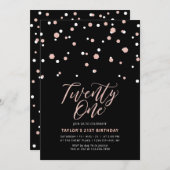 21-21ste verjaardag van de Zwarte & Roos Gold Part Kaart (Voorkant / Achterkant)