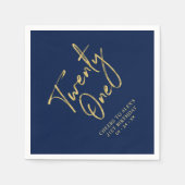 21 | 21ste verjaardag van het moderne marineslauw servet (Voorkant)