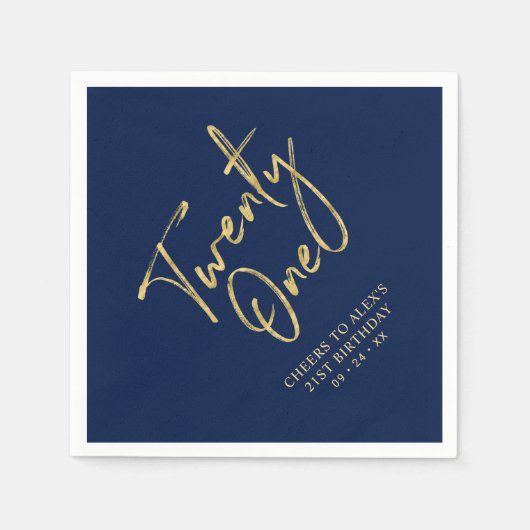 21 | 21ste verjaardag van het moderne marineslauw servet (Voorkant)
