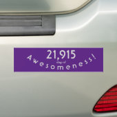 21.915 dagen van Awesomeness Verjaardag Bumpersticker (Op auto)