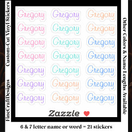 21 Aangepast Modern 6/7 Letters Naam Woord Trendy Sticker