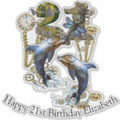 21 Aanpassingssticker op feestdag Sticker (Voorkant)