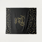 21 | Achtergrond Gold & Black Birthday Party Wandkleed (Voorkant (horizontaal))