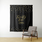 21 | Achtergrond Gold & Black Birthday Party Wandkleed (In situ)
