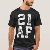 21 AF Juridisch 21 e verjaardag T-shirt (Voorkant)