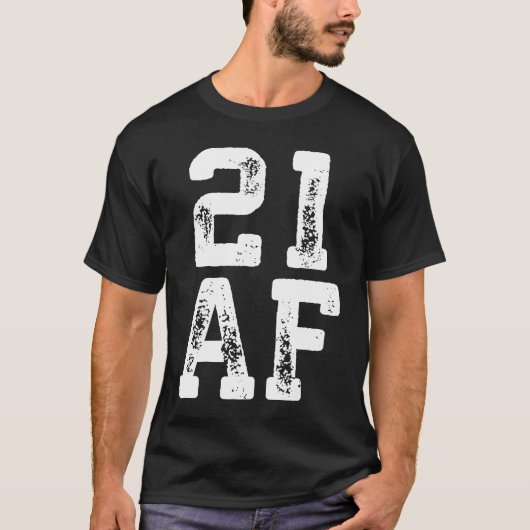 21 AF Juridisch 21 e verjaardag T-shirt (Voorkant)