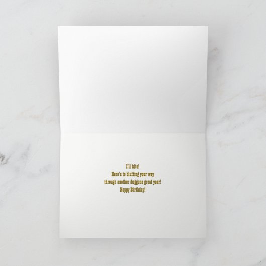 21 Again Happy Birthday Humorous Blackjack Hand  Kaart (Binnen)