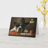 21 Again Happy Birthday Humorous Blackjack Hand  Kaart (Gele Bloem)