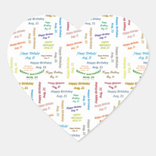 21 augustus, 21-jarige Sticker