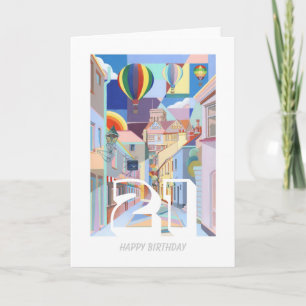 21. Birthday Card voor een bijzonder persoon Kaart