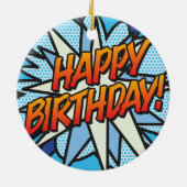 21 Birthday Fun Retro Comic Book Keramisch Ornament (Achterkant)