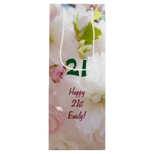 21 cadeautassen Happy 21st Birthday, aangepast voo Wijn Cadeautas