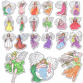 21 Contour gesneden engel stickers (Voorkant)