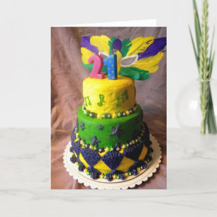 21 de Cake van Mardi Gras Kaart