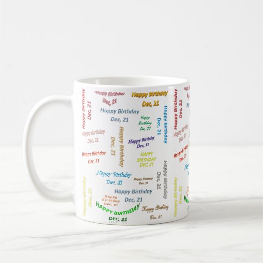 21 december verjaardagsmok koffiemok (Links)