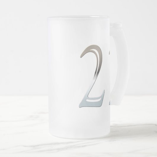 21 Diepgevroren glazen Mok voor de 21e verjaardag  (Voorkant rechts)