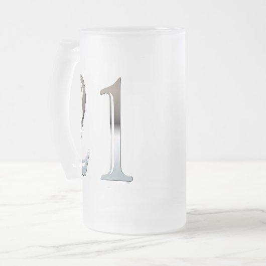 21 Diepgevroren glazen Mok voor de 21e verjaardag  (Voorkant links)