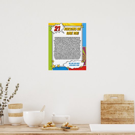 21 dingen waar we van houden, 21e 30e stripboek poster (Keuken)