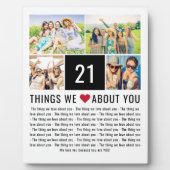 21 dingen waar we van houden | 21e verjaardag fotoplaat (Voorkant)