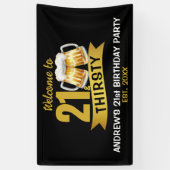 21 & DORSTIG-21E VERJAARDAG SPANDOEK (Verticaal)