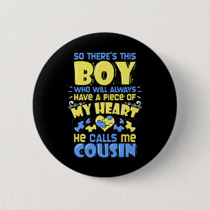 21 - Down Syndrome Awareness Neef Ronde Button 5,7 Cm