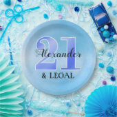 21. en bord van wettig blauw papier (Feest)