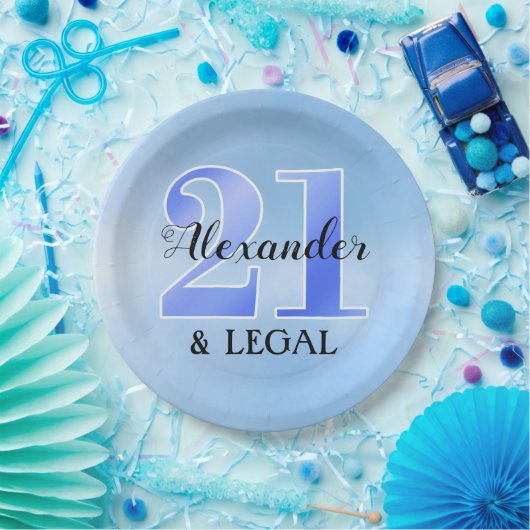 21. en bord van wettig blauw papier (Feest)