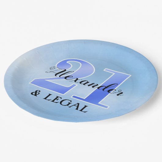 21. en bord van wettig blauw papier (Gekanteld)