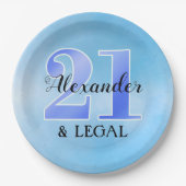 21. en bord van wettig blauw papier (Voorkant)